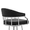 Armen Living Valerie 26"  Swivel Black Faux Leather Bar and Counter Stool in Brushed Stainless Steel Finish LCVLBABSBL26 - alternate 7